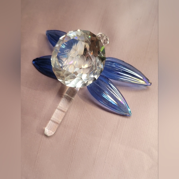 Oleg Cassini Blue Vintage Crystal Dragonfly, 4"x3.5"x1.5" - Picture 8 of 15